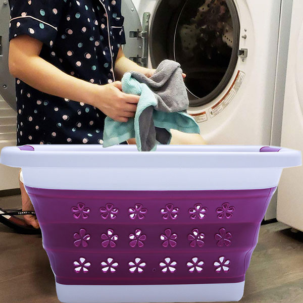 Collapsible Silicone Laundry Basket