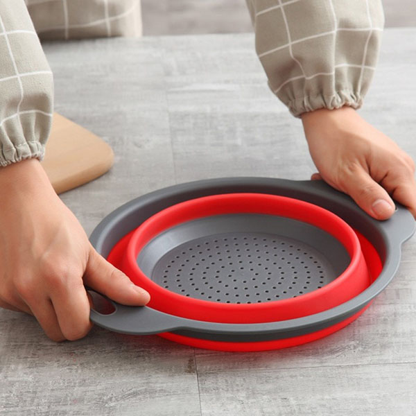 round folding sink basket