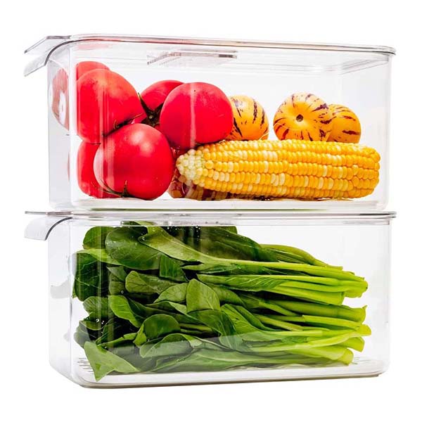 Refrigerator Organizer Bin with Lid