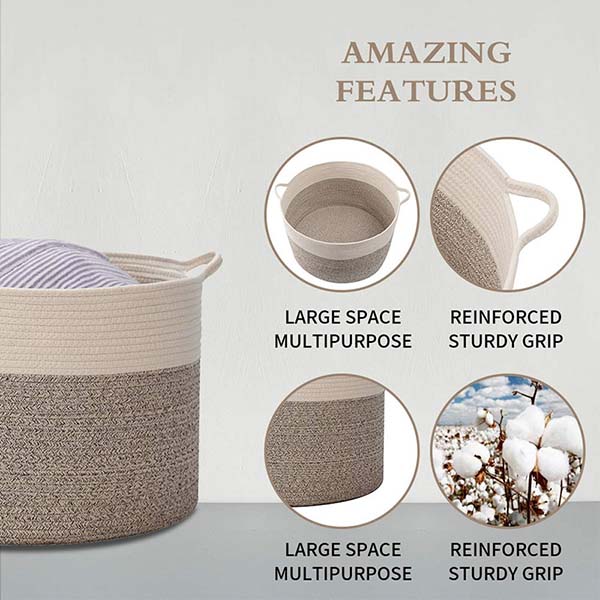 Woven storage basket