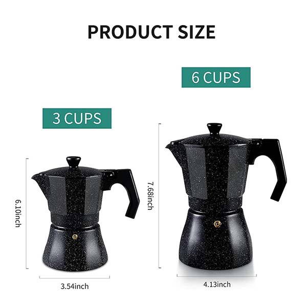 Stone Color Aluminum Moka Pot