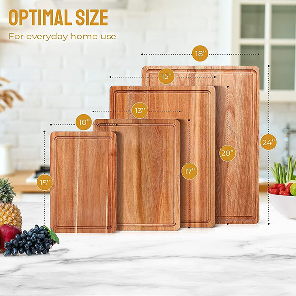 17x13 Large Acacia Wooden Cutting Board