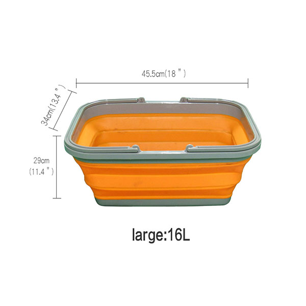 Multipurpose collapsible silicone hand basket(SMALL)