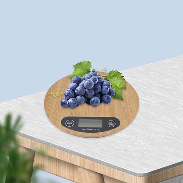 Bamboo Round Electronic Scale