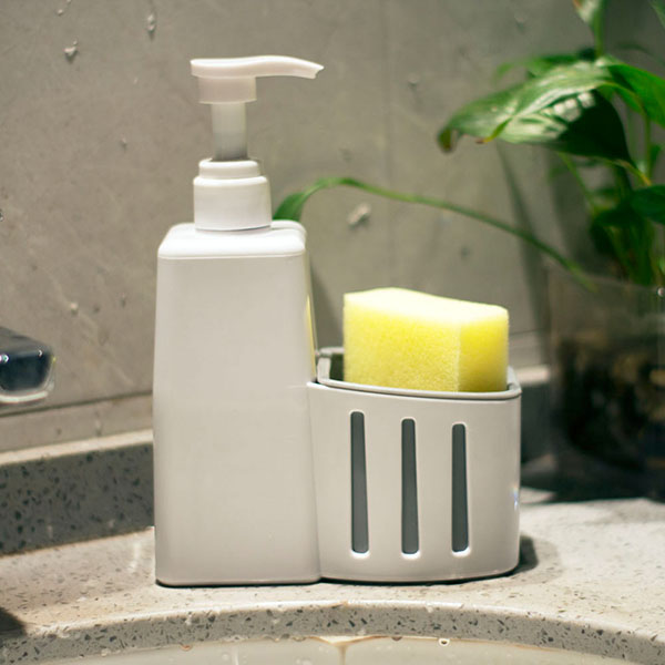 Dish Soap Dispenser with Sponge Holder