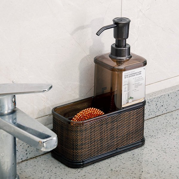 Hand Soap Dispenser Pump Bottle with Sponge holder