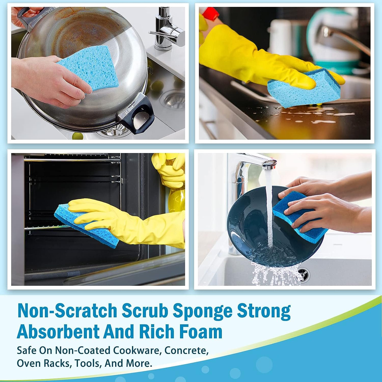 Brite Non-Scratch Scrub Sponge-12Count