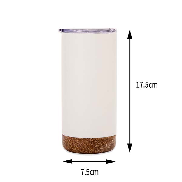 16oz Stainless steel Travel Tumbler with Cork Bottom