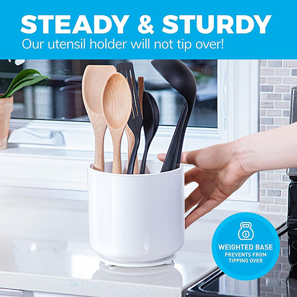 Rotating White Plastic Utensil