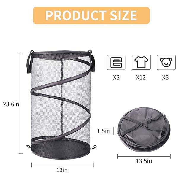 Collapsible Mesh Laundry Hamper