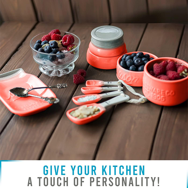 Mason Jar Ceramic Measuring Cups Set