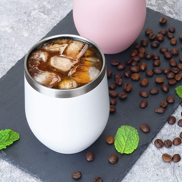 12 oz Stainless Steel  Wine Glass Tumbler