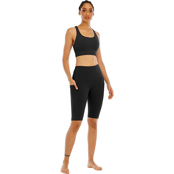 Biker Yoga Shorts with Pockets for Women,High Waisted Athlet