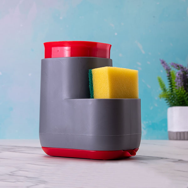 Soap dispenser with sponge holder