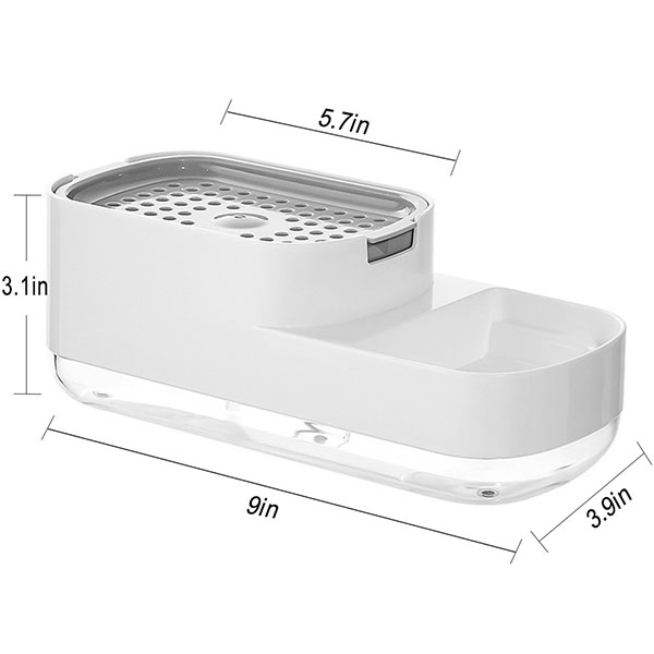 Soap dispener with sponge holder