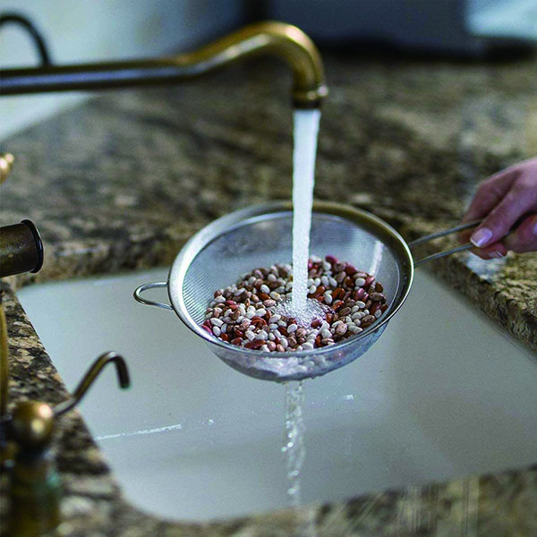Fine Mesh Stainless Steel Strainers with Wide Resting Ear