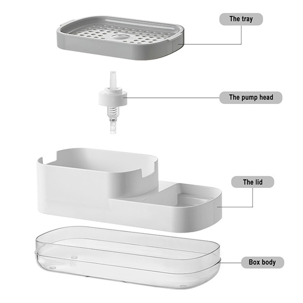 Soap dispener with sponge holder
