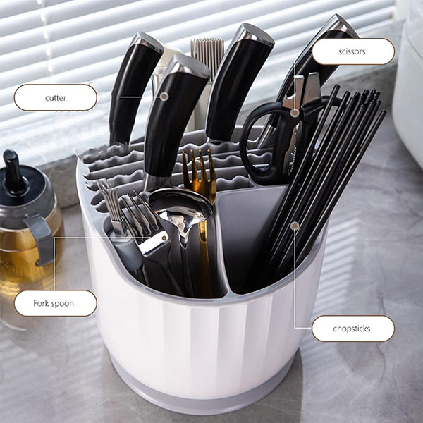 Rotating Knife Block Rack Shelf
