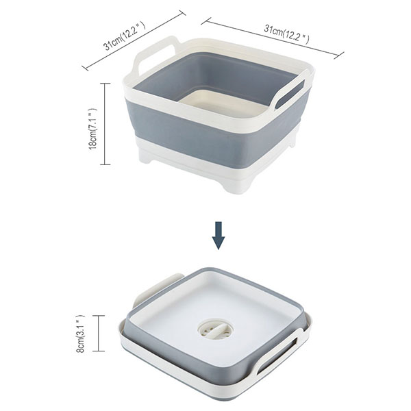 Dish Tub Foldable Food Strainers