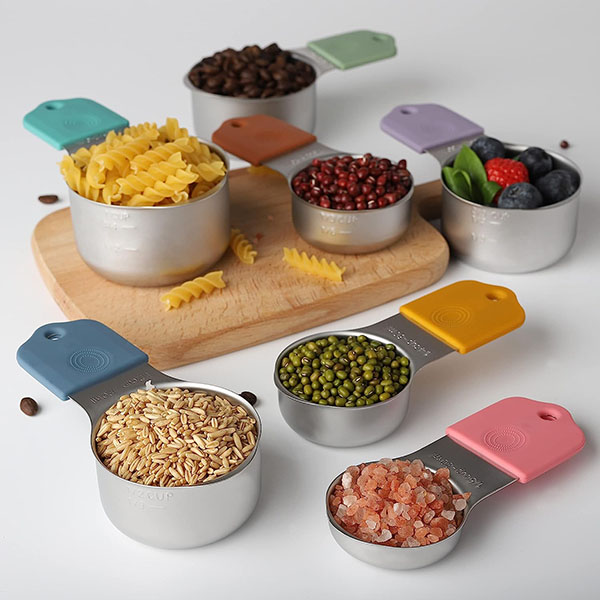 Magnetic Measuring Cups and Spoons Set Including 7 Stainless