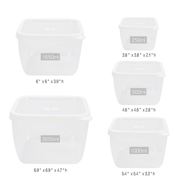 5-pcs Sealed Storage Tank