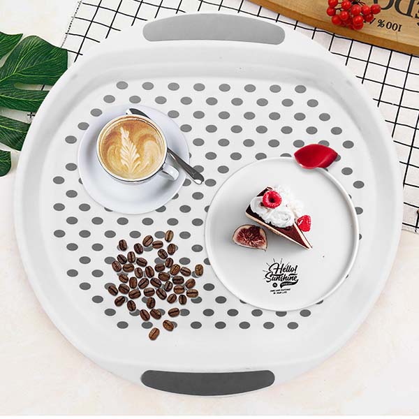 round non-slip tray plate