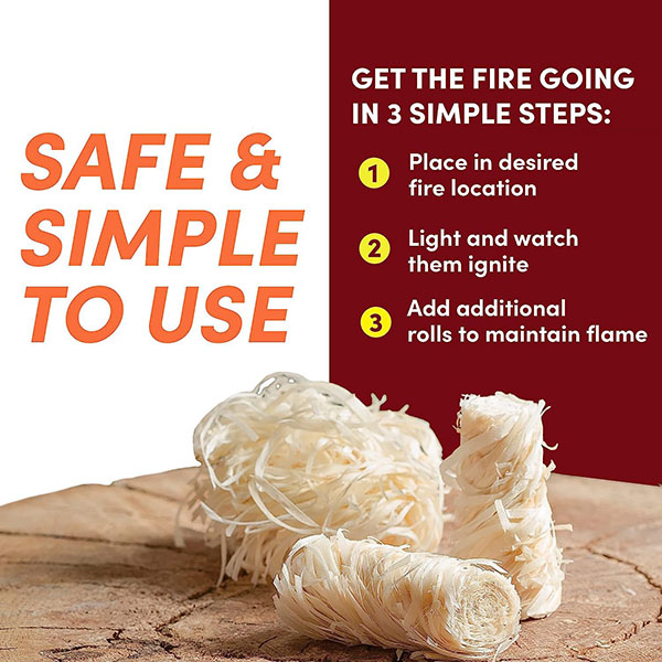 Fire Starter Pack for Chimney, Grill Pit, Fireplace, Campfir