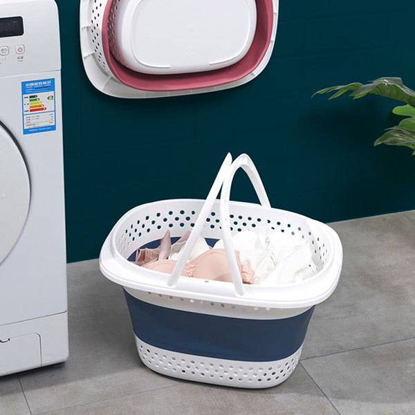 collapsible laundry bucket with handle