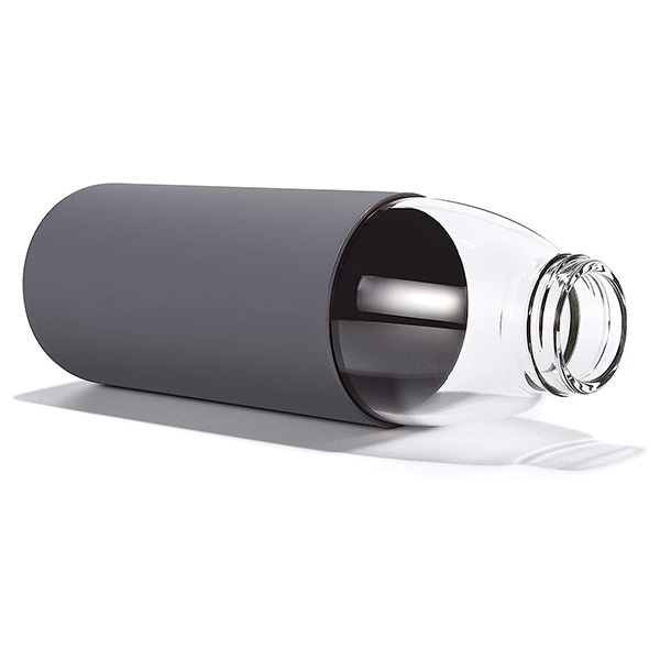 Glass Water Bottle with Bamboo Lid 