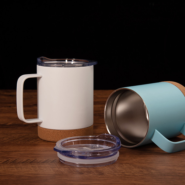 12oz Insulated Stainless Steel Coffee Mug with Cork Bottom