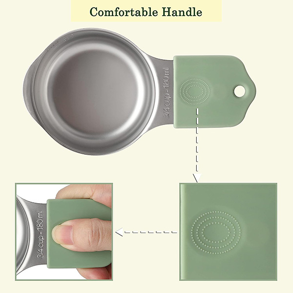 Magnetic Measuring Cups and Spoons Set Including 7 Stainless
