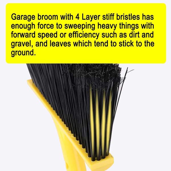 plastic angle broom with long metal stick