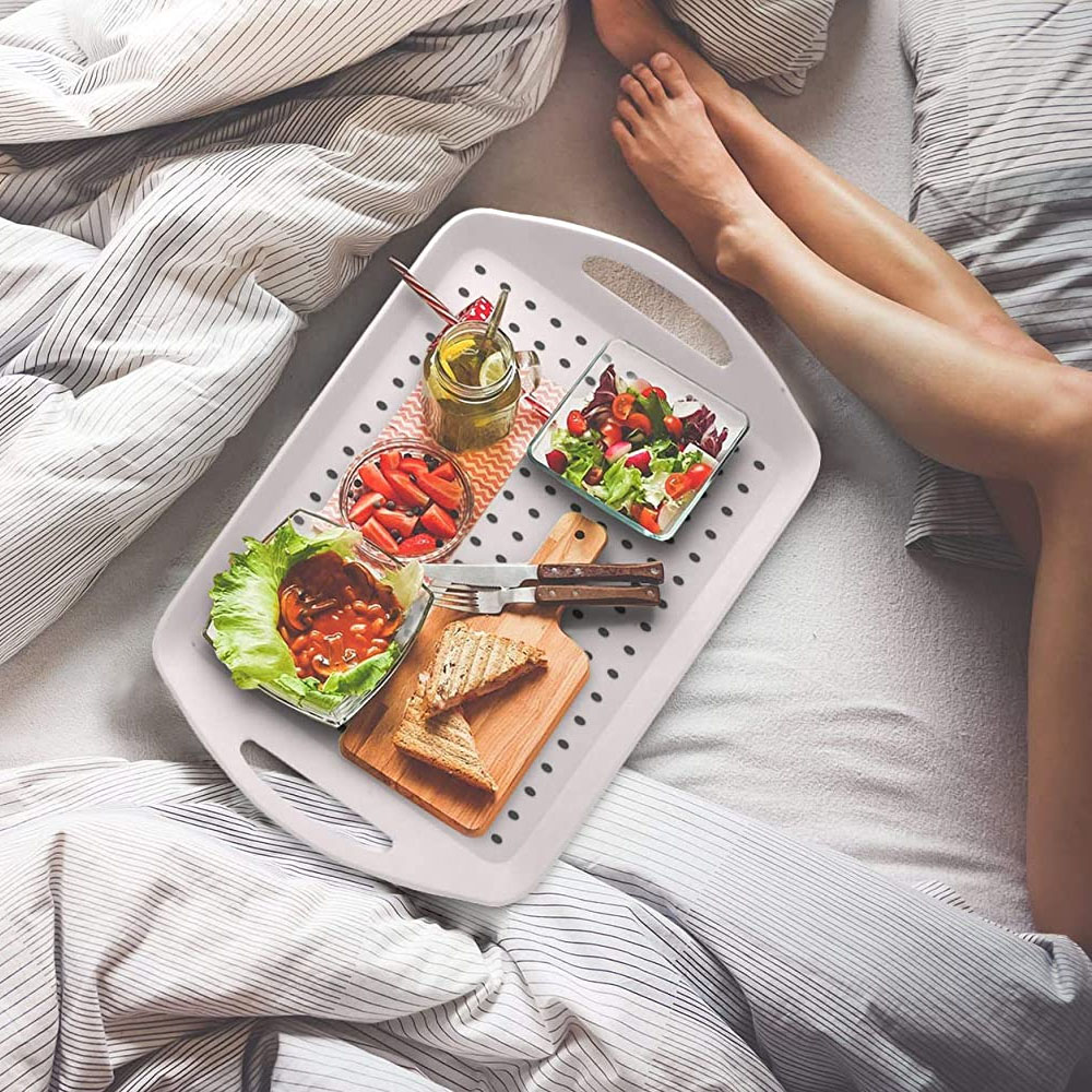 Plastic non-slip tray
