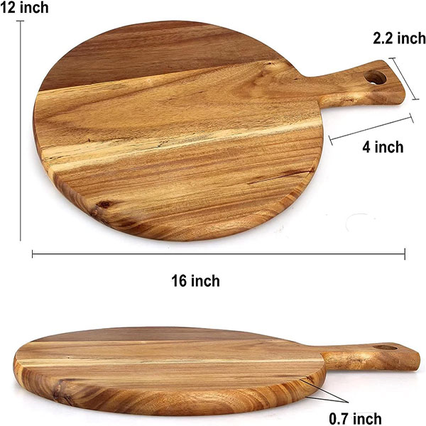 Acacia Wood Cutting Board with Handle