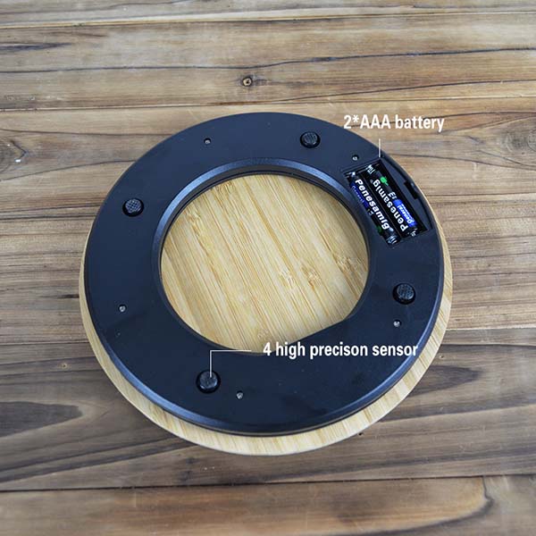 Bamboo Round Electronic Scale