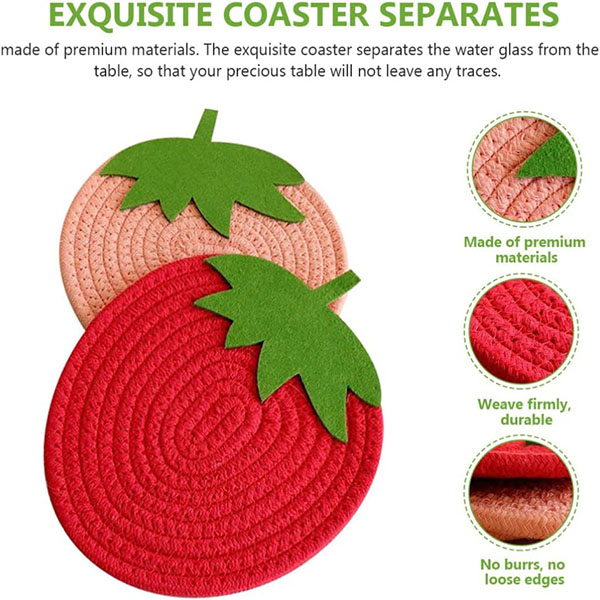 Round Placemats Carpet Trim 2pcs