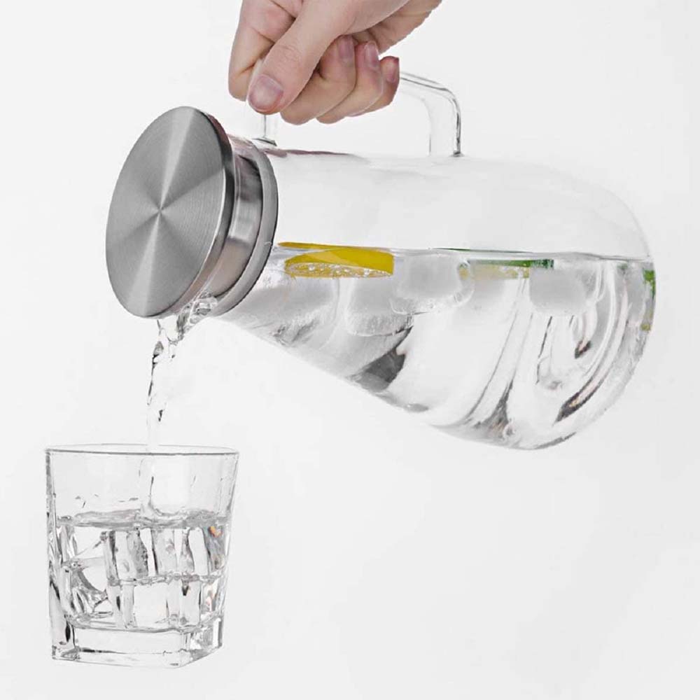 Glass Jug With Lid 2L