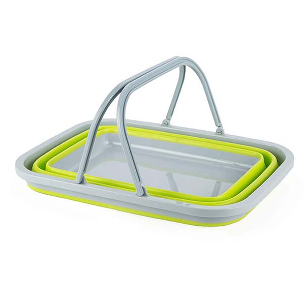 Multipurpose collapsible silicone hand basket(SMALL)