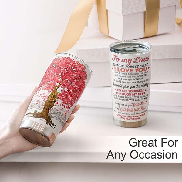 Stainless Steel Love Tree Tumbler 20oz Gift