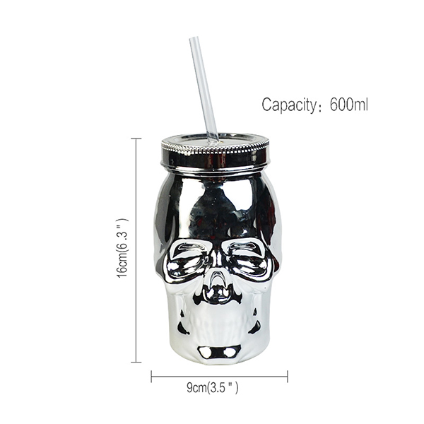 skull strawer bottle