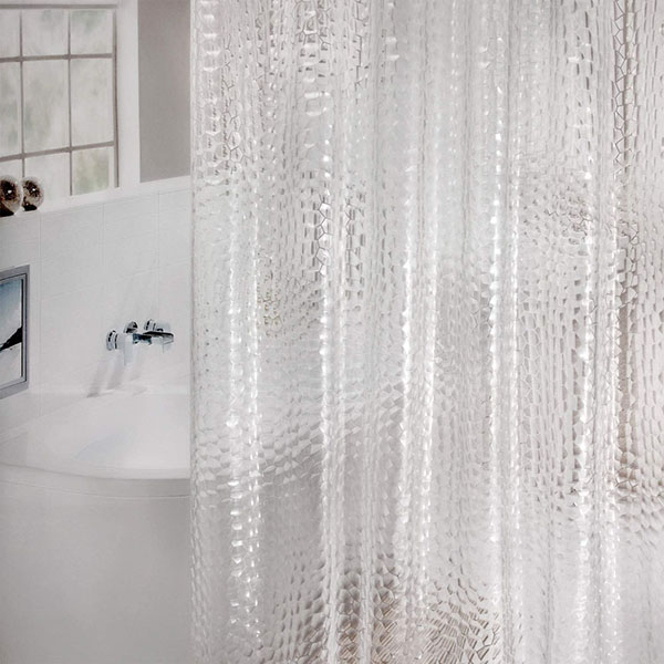 3D Water Cube Clear Bathroom Shower Curtains