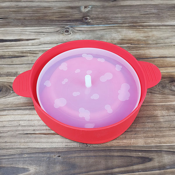 silicone popcorn bucket with lid