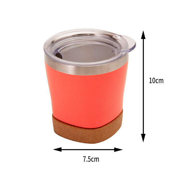 8oz Stainless steel Travel Vacuum Tumbler with Cork Bottom