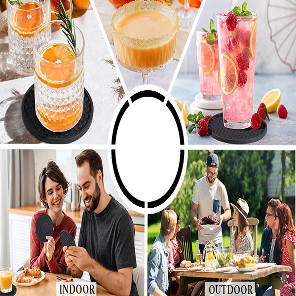 Drink Coasters Set of 6 with Holder