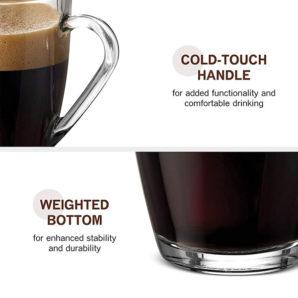 Set of 6 Glass Coffee/Espresso Mug 
