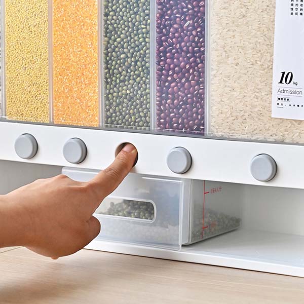Wall Mounted Cereal Dispenser with  Lids