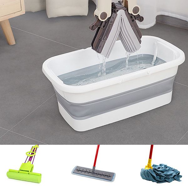 Folding mop bucket
