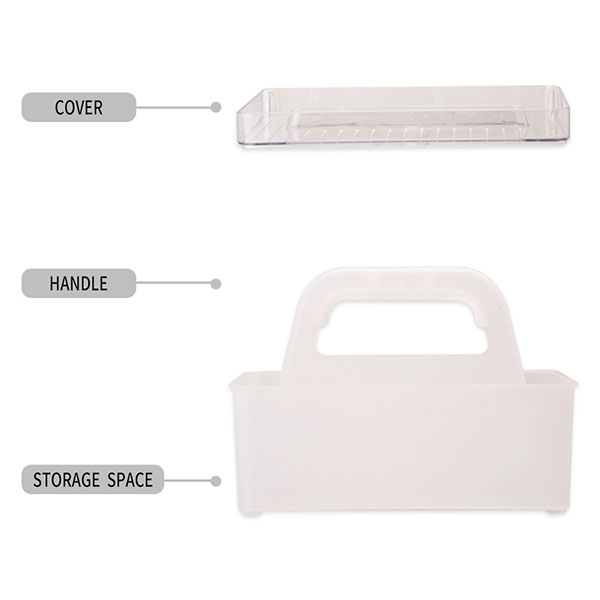 2-layer Bathroom Storage Basket box with Handle