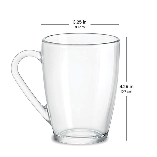 Set of 6 Glass Coffee/Espresso Mug 