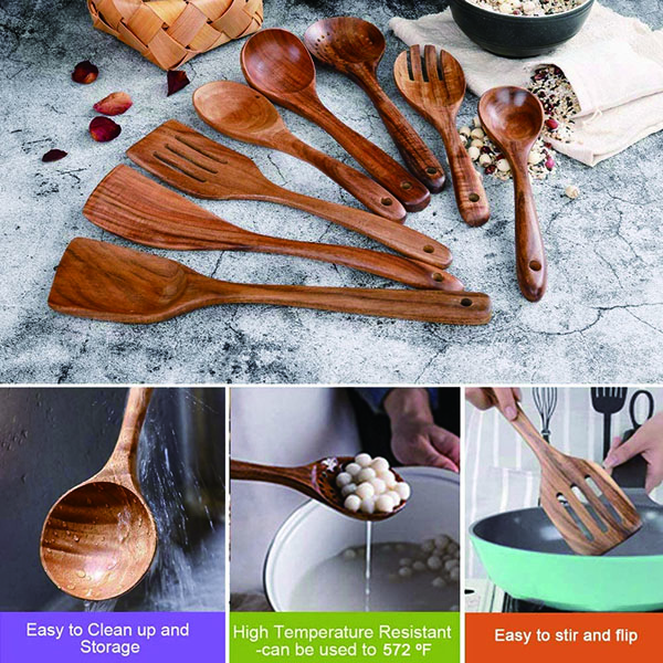 Non-Stick  Wooden Cooking Utensils set